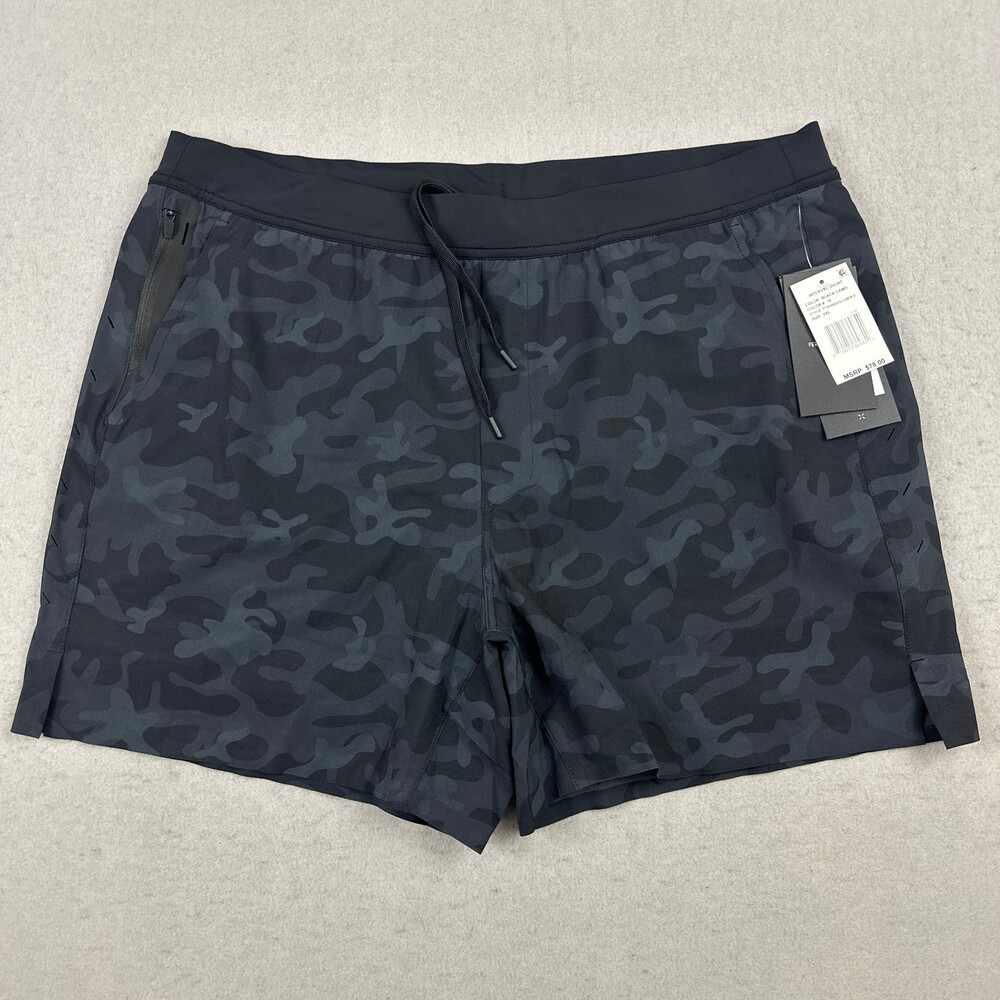 Ten Thousand Shorts Men 2XL Black Camo Interval Chino Lined Drawstring Running